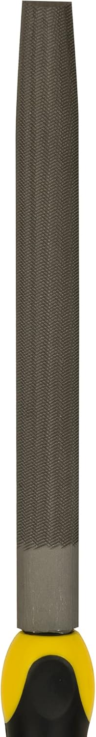 Stanley Halbrundfeile, Hieb 1, 200mm Länge, Karbon-Stahl, ergonomischer Bi-Material Handgriff, Griff