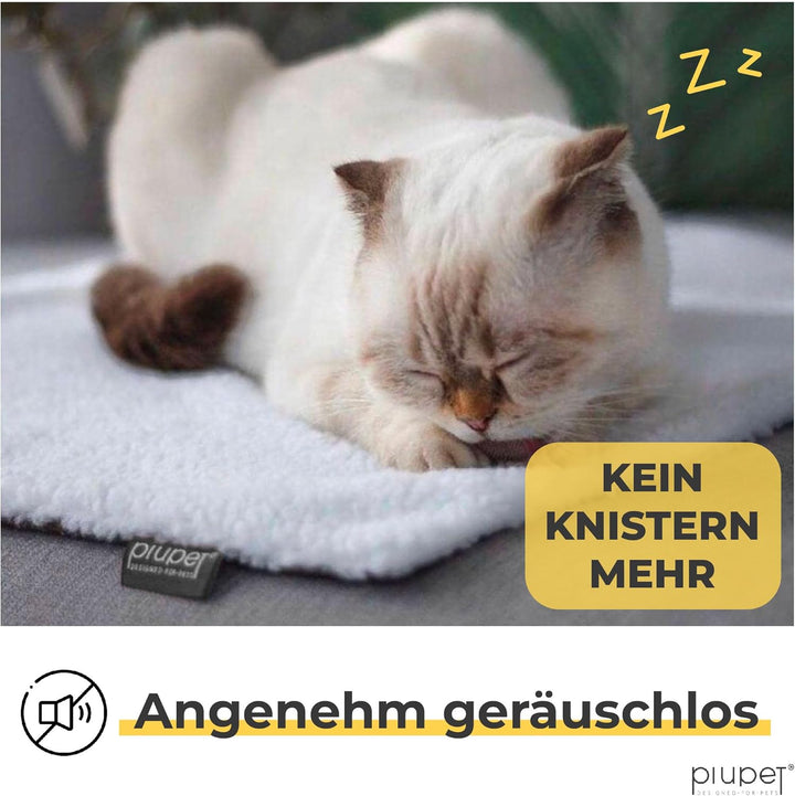 PiuPet® Selbstheizende Katzendecke I 60x45cm I Heizdecke ohne Strom I für Wärmedecke I Wärmematte I