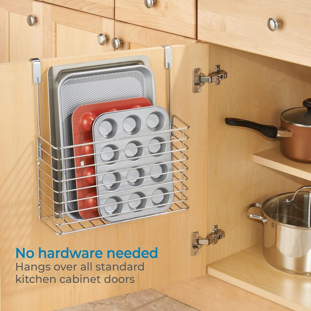 iDesign 48810EU Classico Aufbewahrungskorb zum Hängen über den Küchenschrank für Schneidebretter, Ba