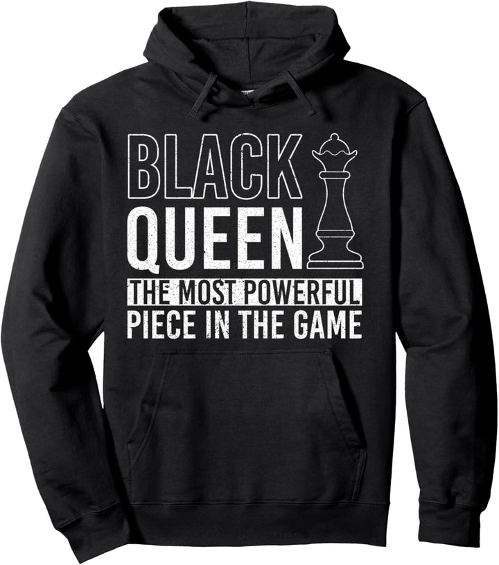 Black Queen Mächtigste Schachfigur Schach Pullover Hoodie