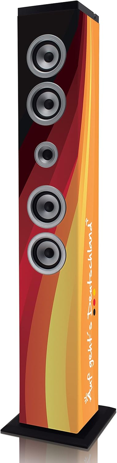 Lenco iCES IBT-6 Bluetooth Standlautsprecher - 40 Watt RMS - PLL FM Radio - USB Eingang - SD-Kartens