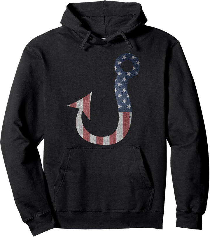 Vatertags-Fischen Flagge Angelhaken Geschenk Pullover Hoodie