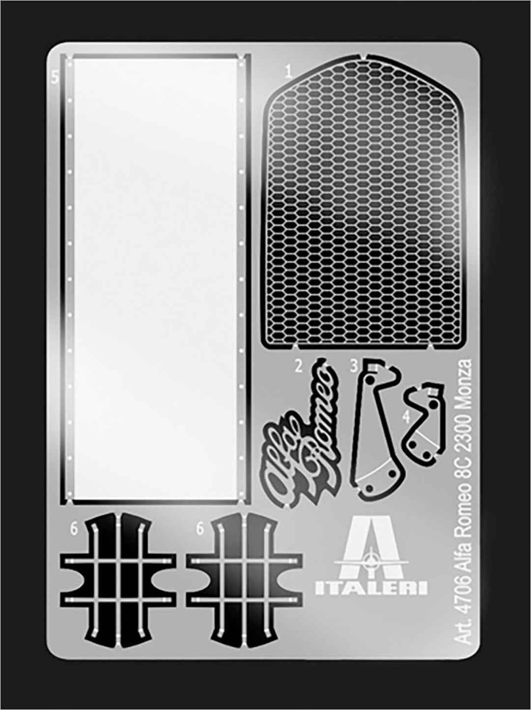 Italeri IT4706 510004706 0.05 Alfa Romeo 8C 2300 Monza Nuvolari-Modellbau, Bausatz, Standmodellbau,