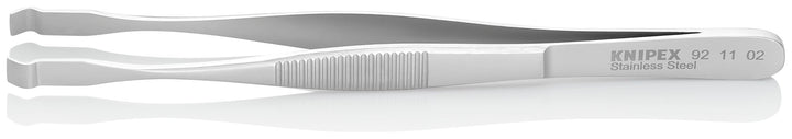 KNIPEX Positionierpinzette Mattiert Geriffelt 145 mm, 92 11 02 5.5mm Silber, 5.5mm Silber