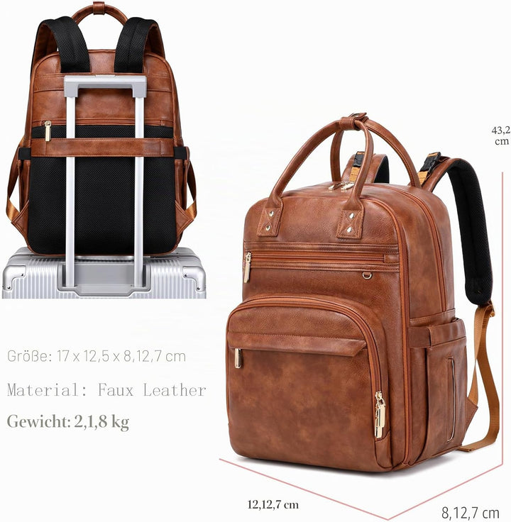 LORADI 18-Pockets Windel Bag Rucksack mit wasserdichten Taschen und Kinderwagen Schnalle, wandelbare