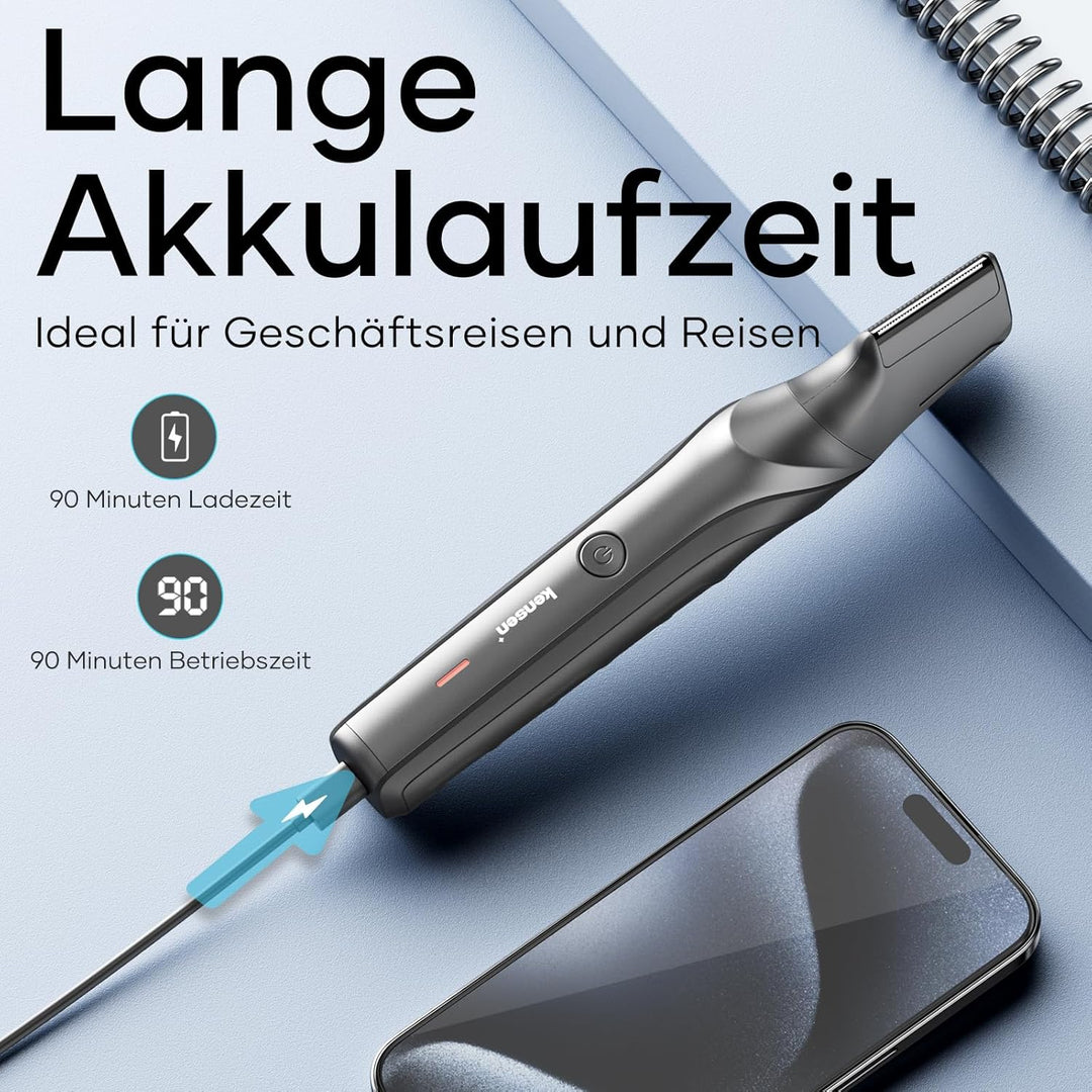 Kensen V-förmig Herren Intimrasierer Wasserdicht Körperrasierer Typ-C Nass Trocken Bodygroom für Bei