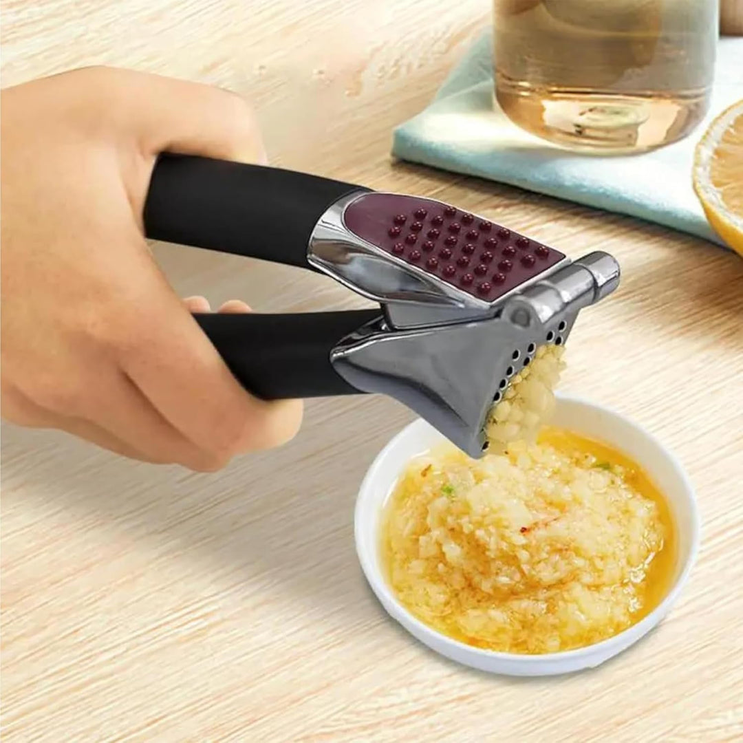 MOLIMOLI Knoblauchpresse Edelstahl, Premium mit Zinklegierung – Extra Stark & Rutschfester Griff, Gr