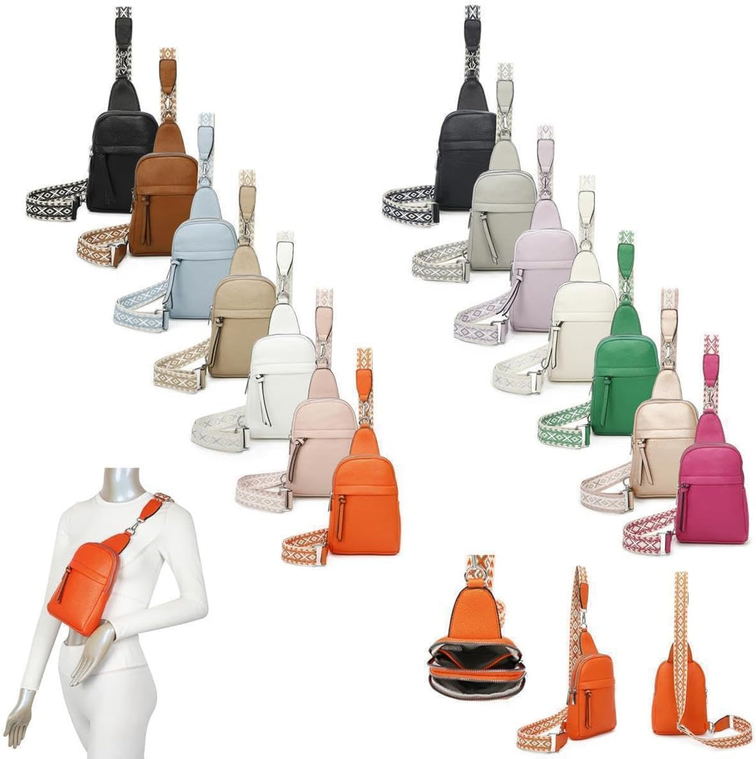 OBC Damen Bodybag Sling Tasche Rucksack Gürteltasche Crossbag Crossover Schultertasche Crossbody Bru