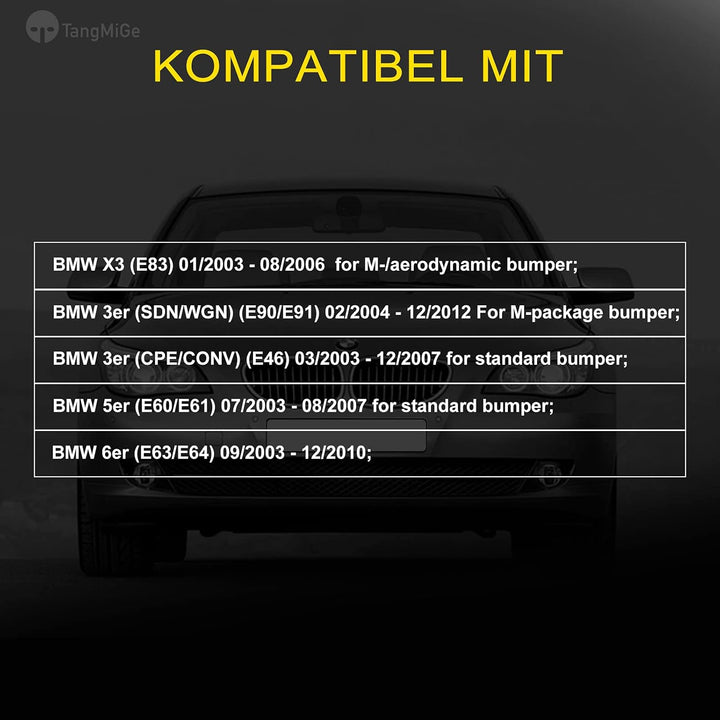 TangMiGe Nebelscheinwerfer für BMW (E90 E91 E46 E60 E61 E63 E64 E83) 3er 5er 6er X3, 01/2003-12/2012