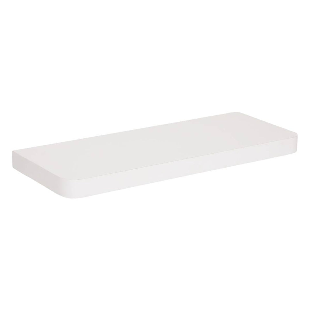 5 five simply smart 5five – Fixy Wandregal, abgerundet, Holzoptik, Weiss – Rechteckige Form – Wandmo
