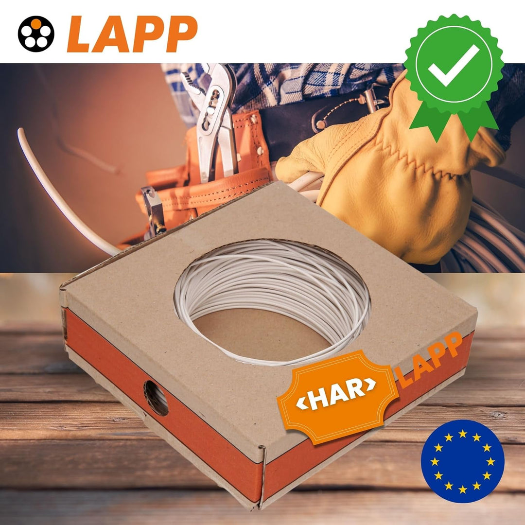 100m Lapp 4520051 PVC Einzelader H07V-K 1,5 mm² weiss