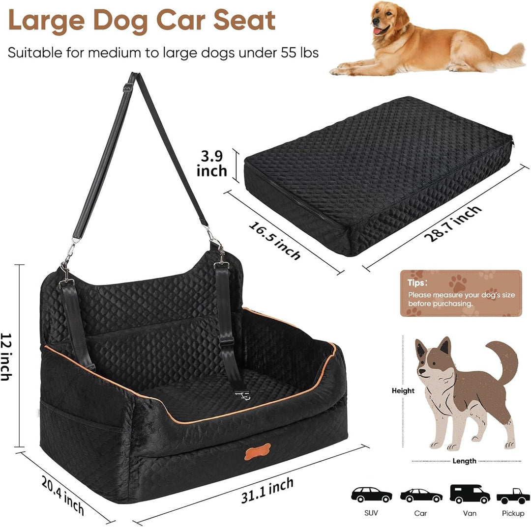 Hunde Autositz, Hunde-Autositz für Grosse/Kleine/Mittlere Hund, Hundeautositz mit Dicker Polsterung