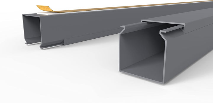 Kabelkanal Selbstklebend Pro mit Schaumklebeband, Kabelschacht 50m 25x25mm - 50x1m, Gray - Grau 50m