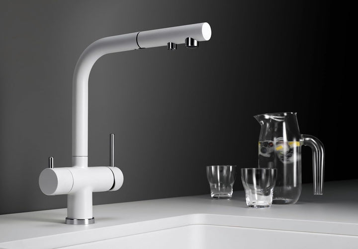 BLANCO FONTAS-S II Filter softweiss | Hochdruck | Mit herausziehbarem Schlauch | Rückflussverhindere