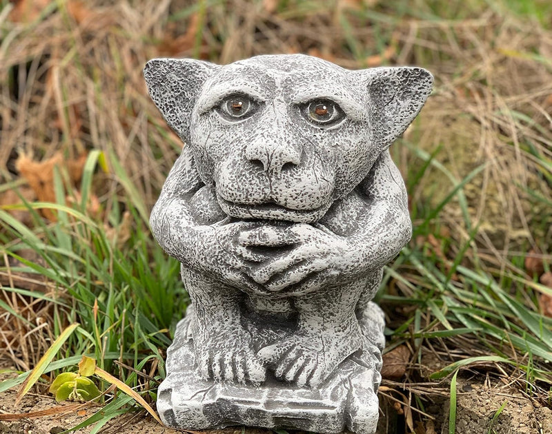 stoneandstyle Steinfigur Gargoyle Troll Torwächter frostfest wetterfest Steinguss