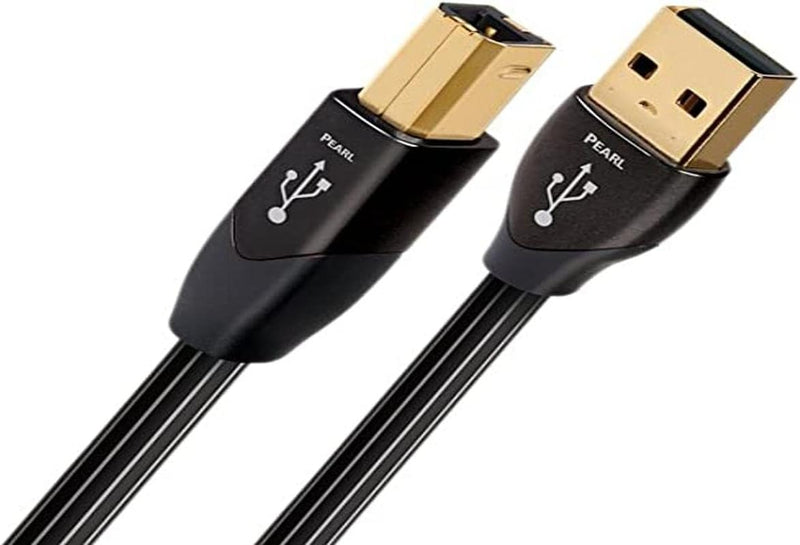 AudioQuest Pearl USB A-B USB-Kabel, 1,5 Meter, Stecker/Stecker, Schwarz, USB 2.0