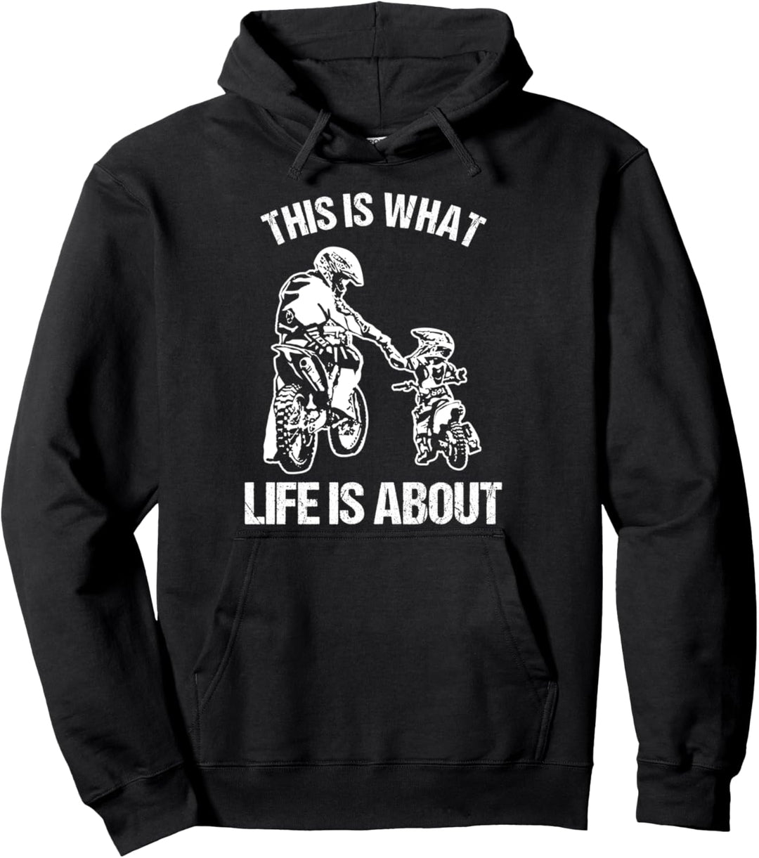 Motocross Dirt Bike Motorrad Sohn Vater Motorsport Pullover Hoodie