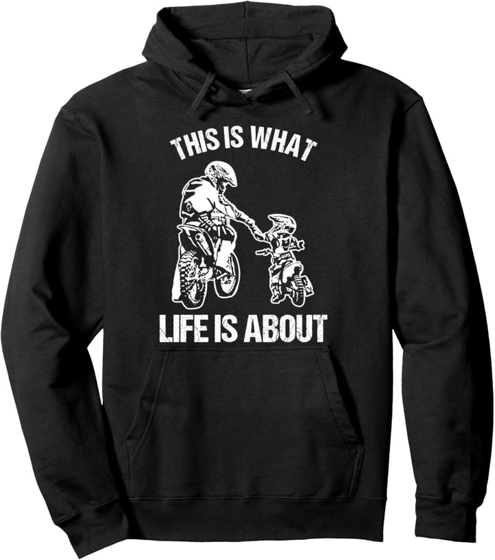 Motocross Dirt Bike Motorrad Sohn Vater Motorsport Pullover Hoodie