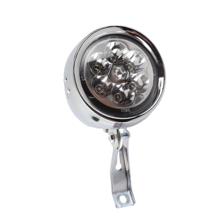 Vintage-Frontleuchte, Metall-Retro-Fahrradscheinwerfer mit 6 LED-Lampen, 160-Grad-Sichtbarkeit, Rege
