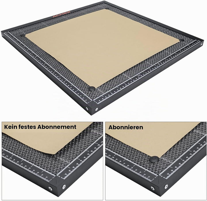 ACMER Waben-Laserbett, Wabenarbeitstisch mit Aluminiumplatte, Schneidetisch für Lasergravierer, schn