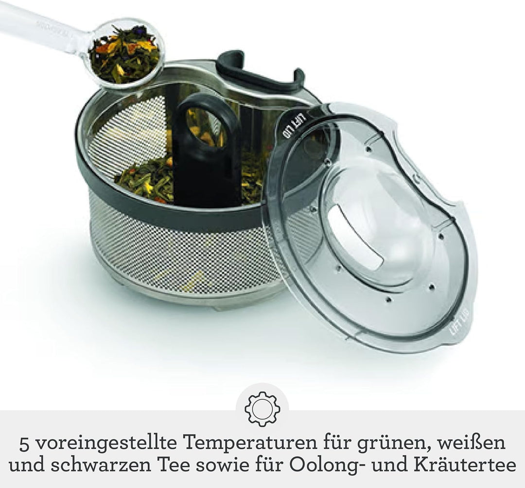 Sage Appliances STM700 the Tea Maker Compact, Teeautomat, 1 Liter, Edelstahl 1 L