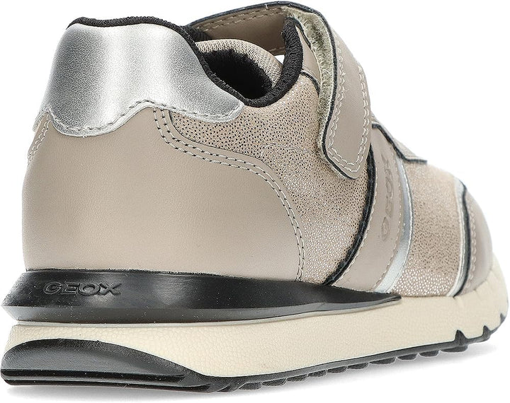 Geox Mädchen J Fastics Girl BSneaker 25 EU Rock Dk Silver, 25 EU Rock Dk Silver