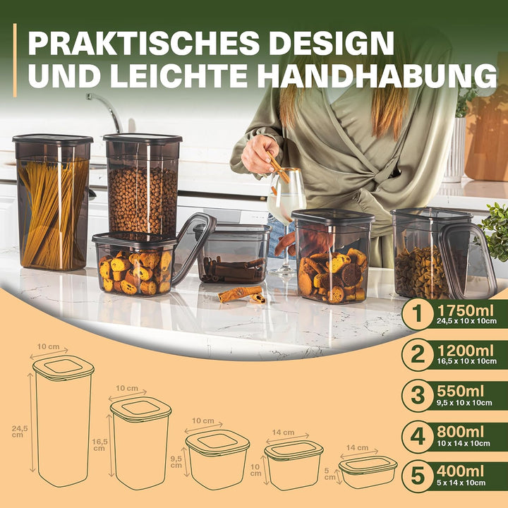 Viwares Vorratsdosen mit Deckel Luftdicht | 30er Vorratsbehälter Set | BPA-FREI | Zur Müsli Mehl und