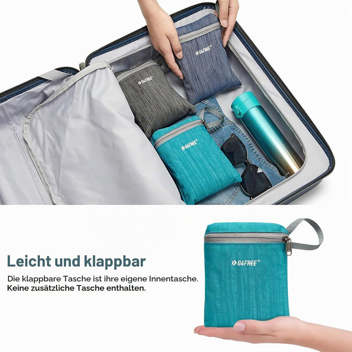Kleiner Rucksack 10/15/20L Faltbarer Leichter Wanderrucksack Damen Herren, 10Liters