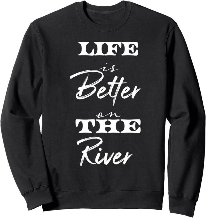 Fluss, grafisches T-Stück, das Leben ist besser, süsser Sweatshirt