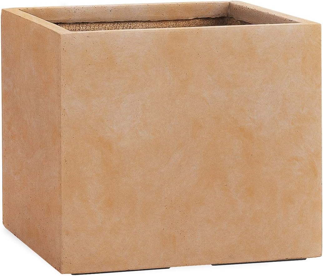 Pflanzwerk® Pflanzkübel Cube Terrakotta 45x55x55cm *Frostbeständiger Blumenkübel* *UV-Schutz* *Quali