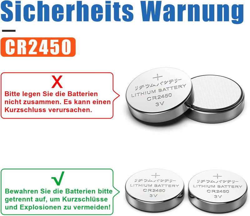 CR 2450 40er Votivkerzen,CR2450 Batterien 3V Lithium-Knopfzelle,Teelichter, Video, Computer, Rechner