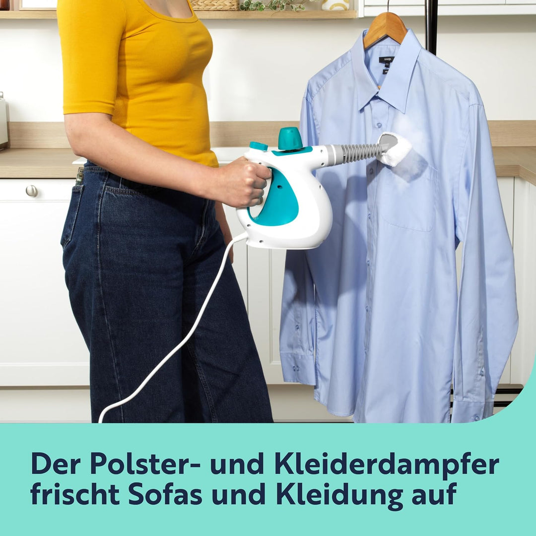 Beldray BEL0701TQN-VDE 10-in-1 Handpolsterung Badfliesen Spiegel Fenster Handdampfreiniger mit europ