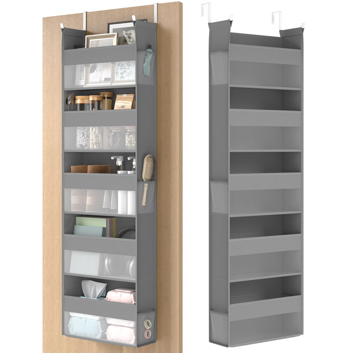 SONGMICS Hängeorganizer, Hängeregal, Tür-Organizer, Hängeaufbewahrung, Türregal Stoff, transparentes