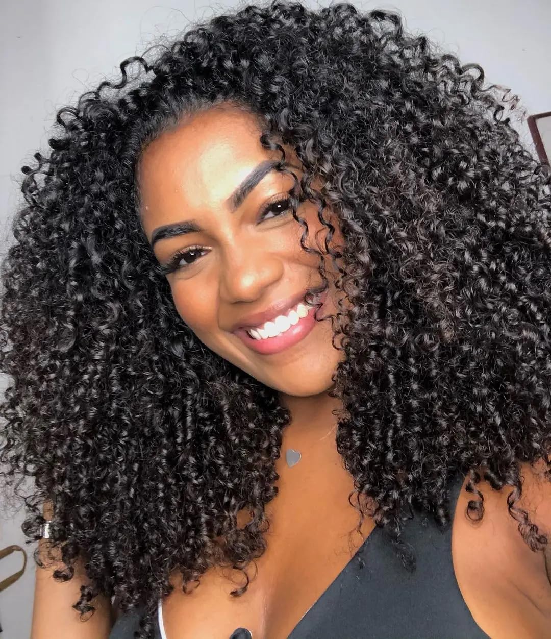 human hair Brasilian Kinky Curly Bundles 3 Bundles 80g/Bundle (Total 240g), 12x12x12 Inches, Natural