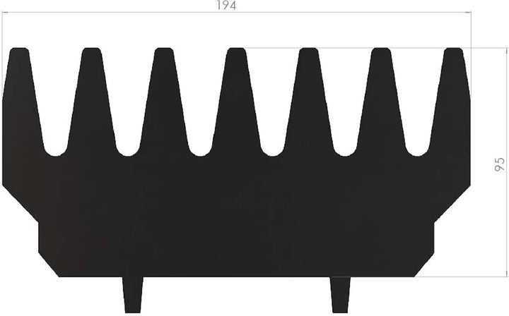 Kaminrost/Stehrost 194 x 95 x 10 mm passend für La Nordica** Kaminöfen inkl. Modellübersicht - Asche