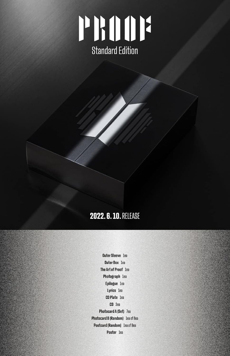Dreamus BTS Bangtan Boys – Proof Standard Edition [BTS Anthology Album] CD + gefaltetes Poster + ext