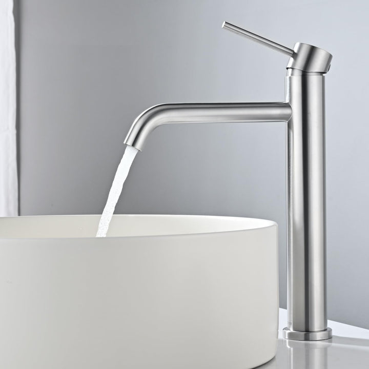 DETBOM Wasserhahn Bad-Mischbatterie, Waschtischarmatur mit Geräuscharmem Keramischem Ventilkern, Arm