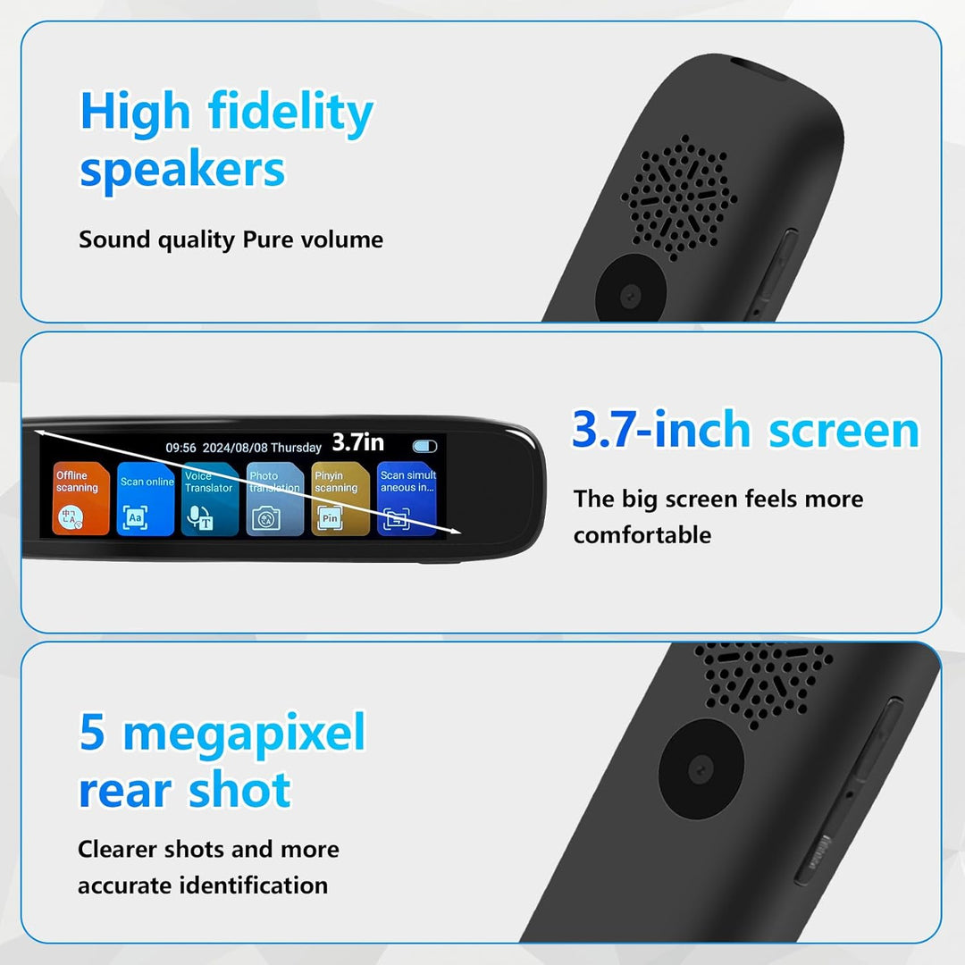 Scan Übersetzer Stift, Online 142 Sprachen Scan Reader Pen Lesestift mit 3,7 Zoll Touchscreen, Echtz