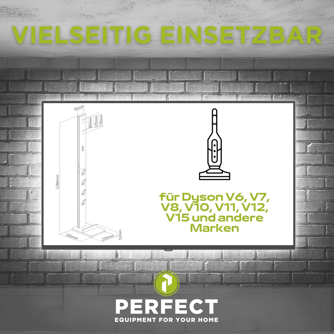 PERFECT EQUIPMENT FOR YOUR HOME PHD-D200B, Staubsaugerständer, Aluminium, Schwarz, Schwarz