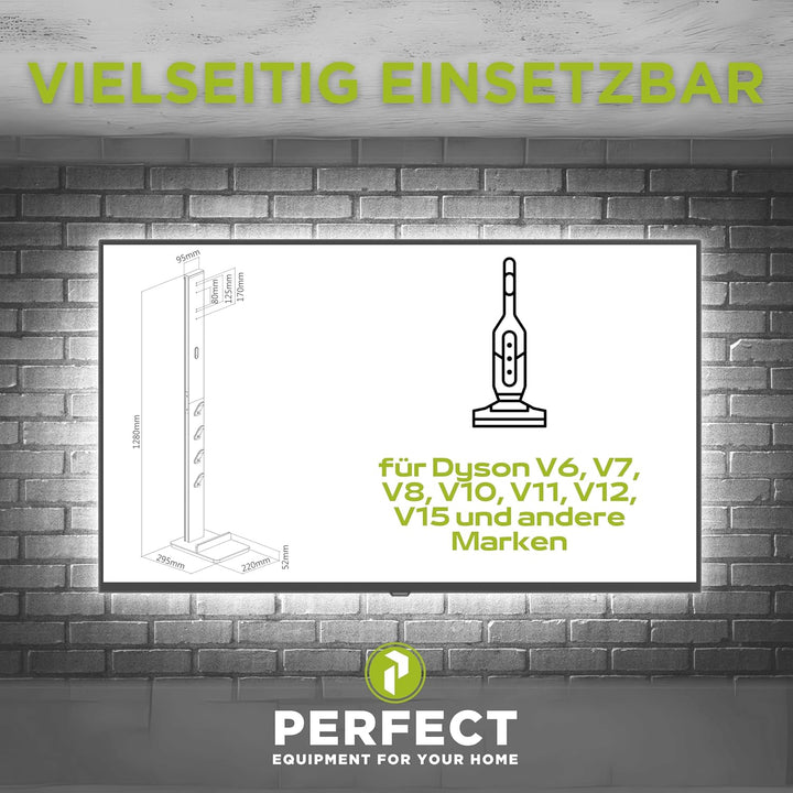 PERFECT EQUIPMENT FOR YOUR HOME PHD-D200B, Staubsaugerständer, Aluminium, Schwarz, Schwarz