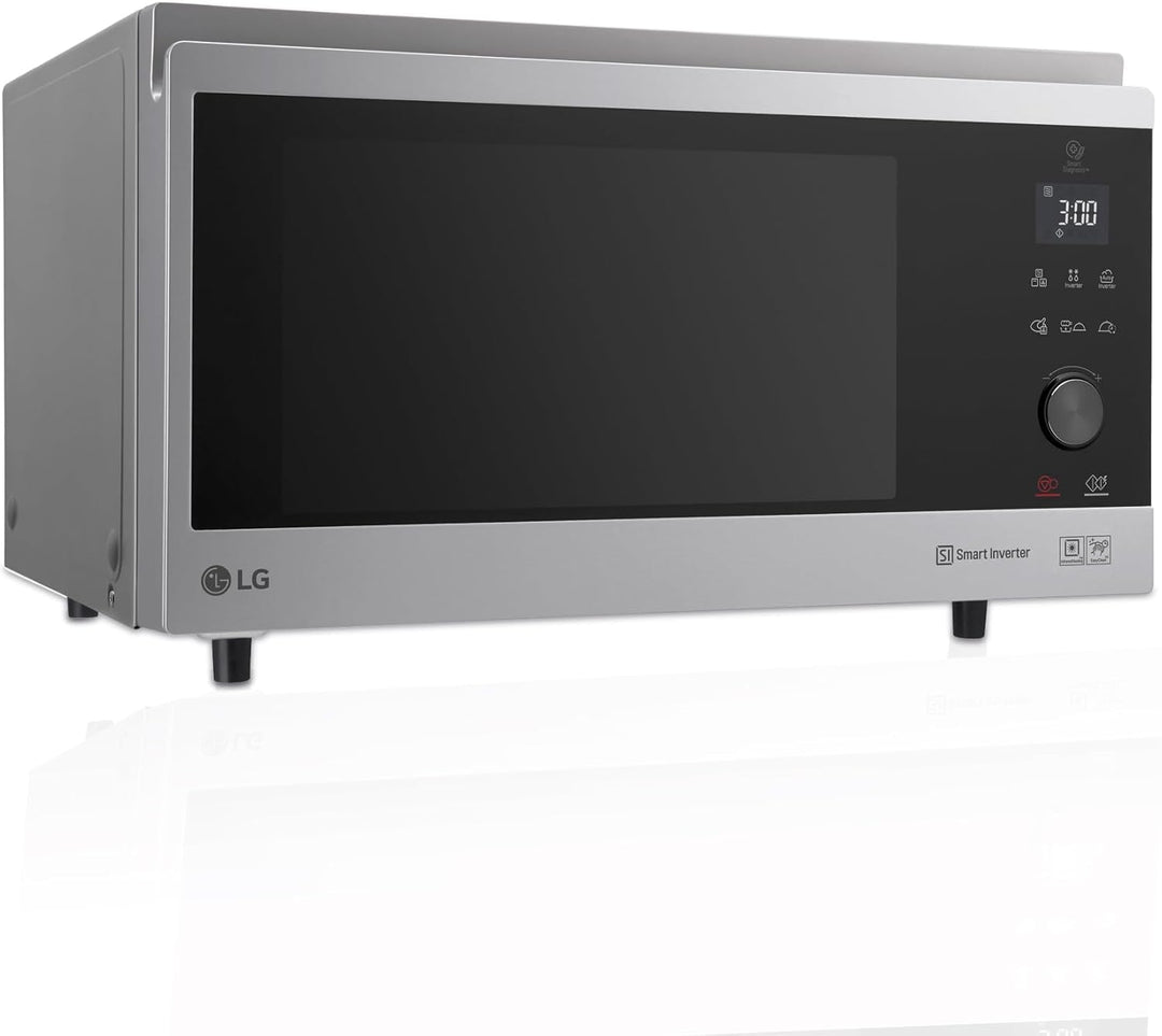 LG MJ3965ACS - Mikrowellen-Ofen 4 in 1 Smart Inverter; maximale Leistung Umluft 1850 W, Grill 950 W,