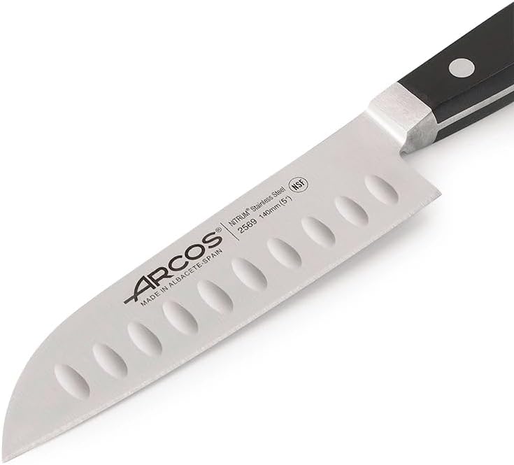 Arcos 256900 Serie Clasica - Santoku Messer Messer Asiatischer Art- Klinge aus Nitrum geschmiedetem