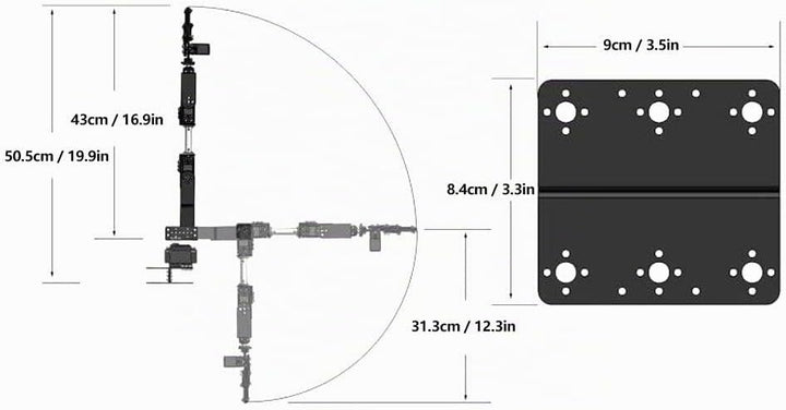 Mechanischer Arm, 6DOF-Roboterarm, Programmierbarer Vollmetall-Roboter, Mechanischer Arm, Klemmklaue