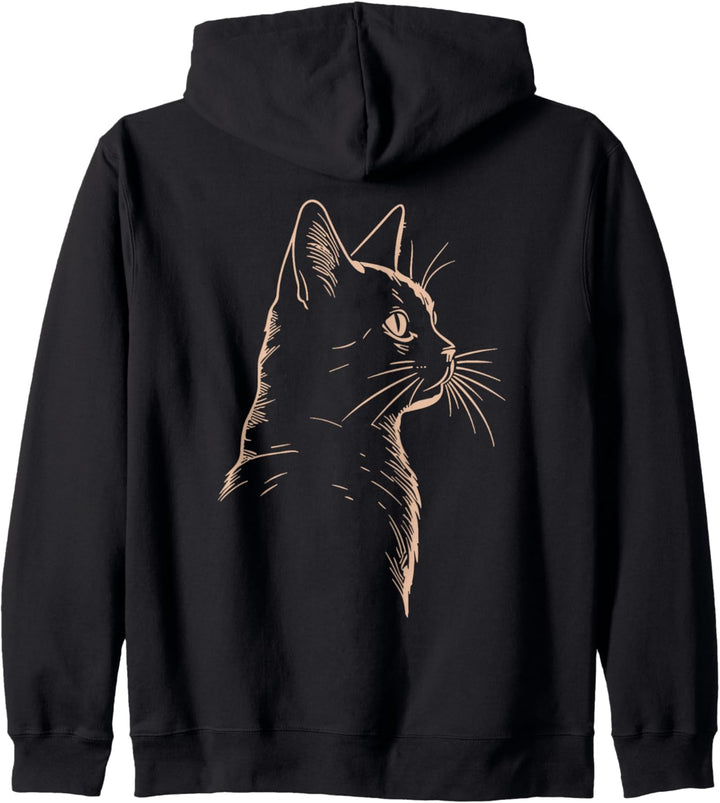 Katzensilhouette Katzen Kapuzenjacke