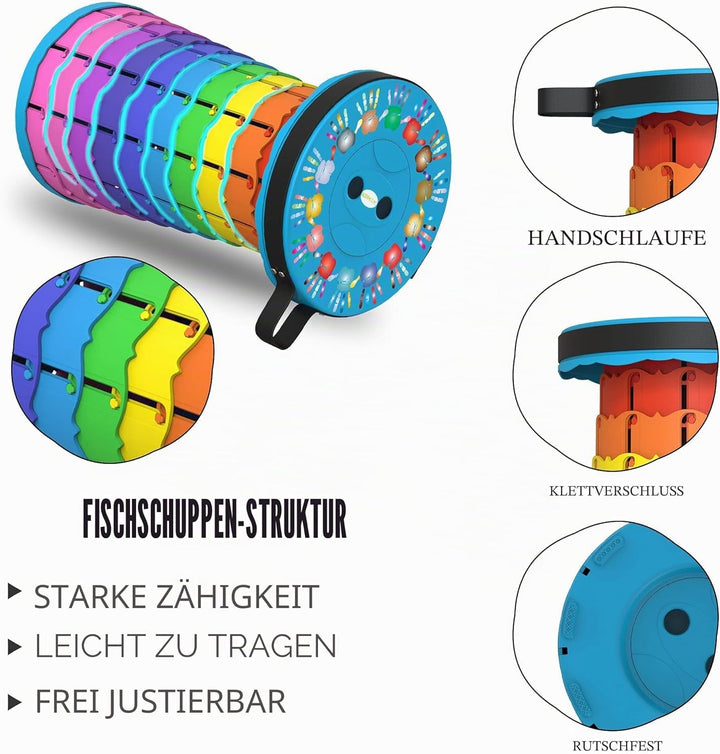 Faltbarer Hocker,Tragbarer Klapphocker mit Kissen, Campinghocker für Erwachsene, Teleskop-Hocker, zu
