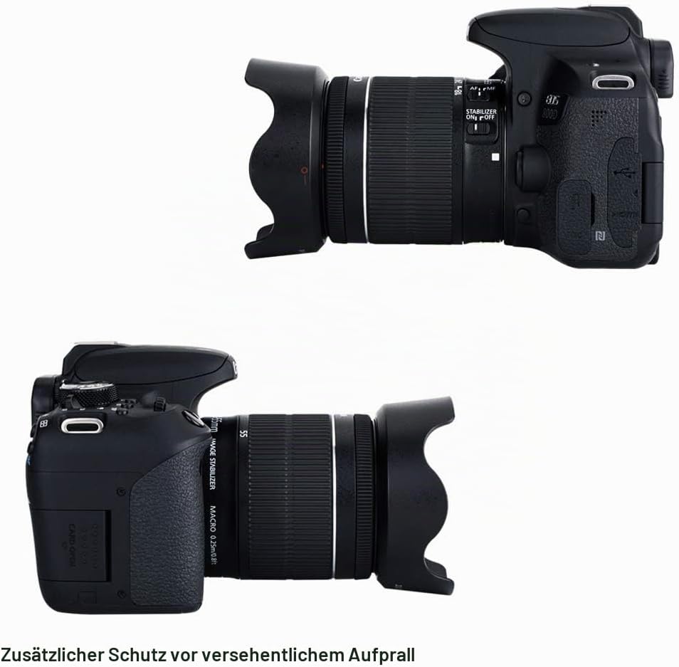 EW63C Bajonett Gegenlichtblende mit UV-Filter Passend für Canon RF-S 14-30mm F4-6.3 on EOS R50 V Cam
