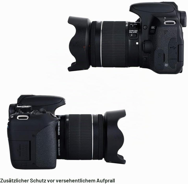 EW63C Bajonett Gegenlichtblende mit UV-Filter Passend für Canon RF-S 14-30mm F4-6.3 on EOS R50 V Cam