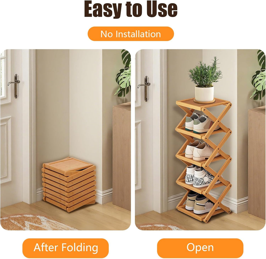 YYW Schuhregal, faltbares Schuh-Organizer, freistehendes Regal für Eingangsbereich, Schrank, Flur, f