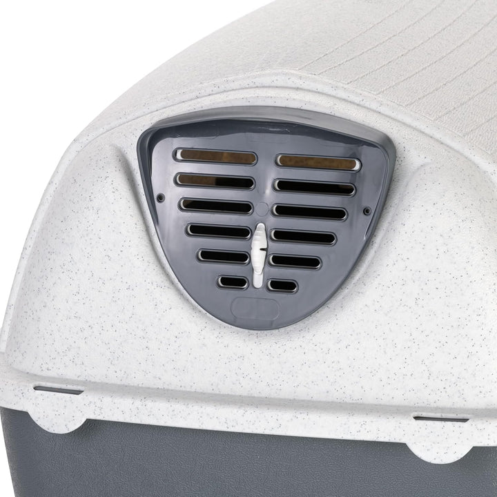 Ferplast Outdoor Hundehütte KENNY MINI Hundehütte aus schlag- und UV-beständigem Thermoplast, Draina