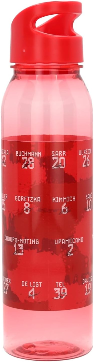 FC Bayern München Trinkflasche - Signature - 2023/24 rot/transparent Tritan Flasche Unterschriften F